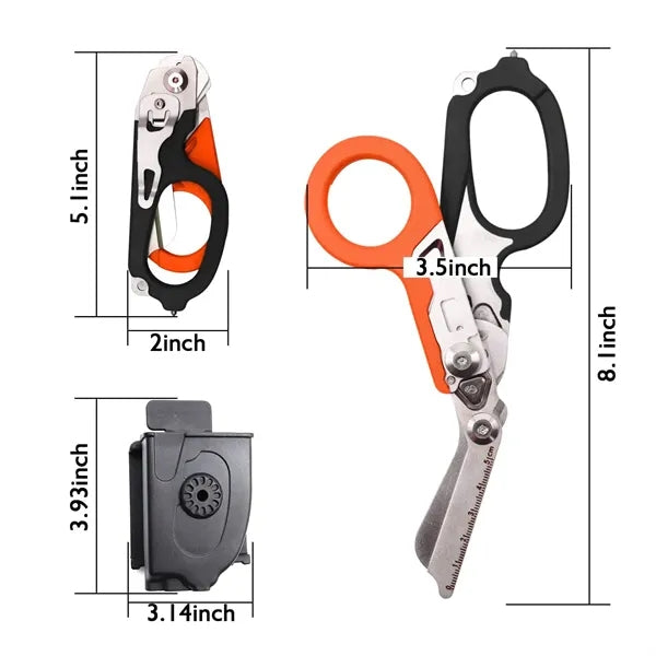Outdoor 6-in-1 Tactical Folding Scissors