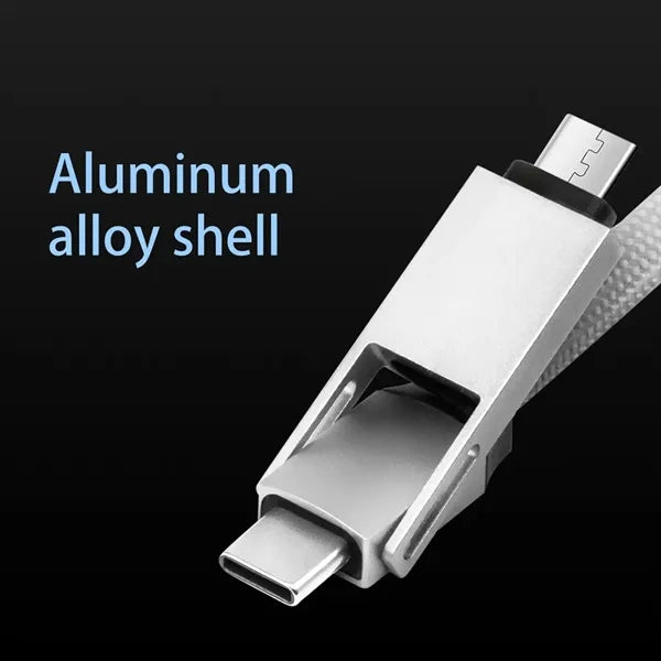 3-in-1 Keychain Charging Cable with Display