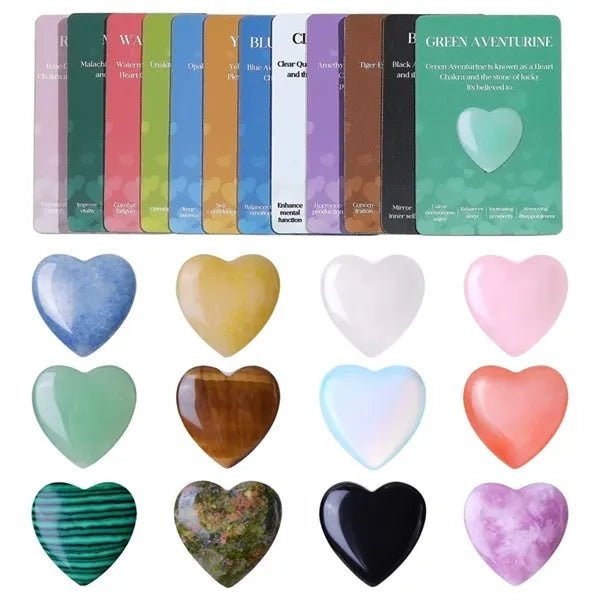 Natural Hearts Crystal Worry Healing Stone