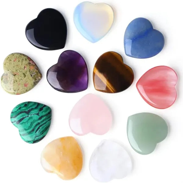 Natural Hearts Crystal Worry Healing Stone