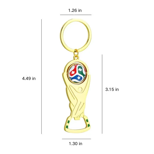 World Cup Football Bottle Opener Keychain