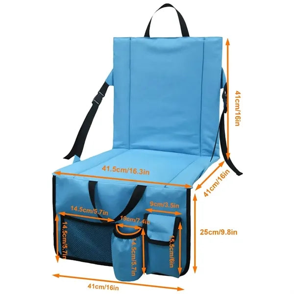 Portable Seat Cushion with Pocket for Outdoor Use