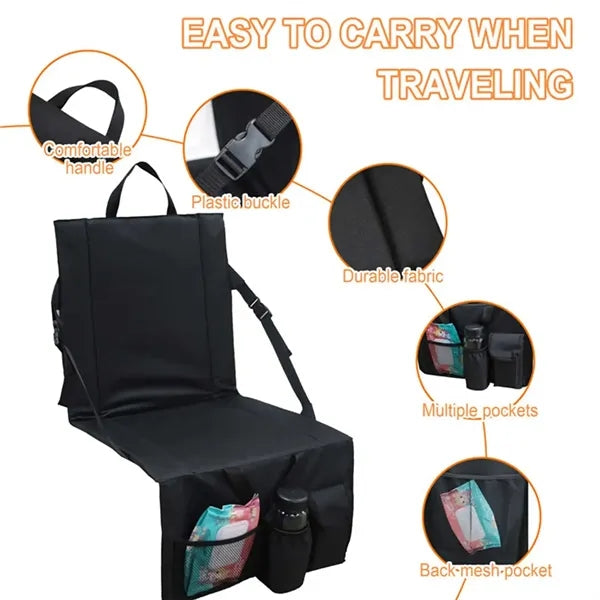 Portable Seat Cushion with Pocket for Outdoor Use