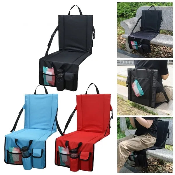 Portable Seat Cushion with Pocket for Outdoor Use