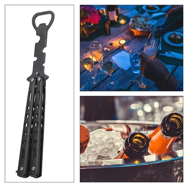 Butterfly Knife Shape Bottle Opener