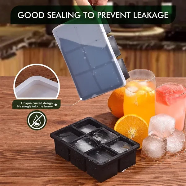 6/8 Grid Ice Cube Maker with Lid