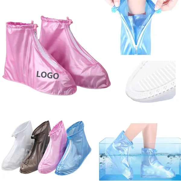 Waterproof Slip-On Shoe Protectors with Zipper