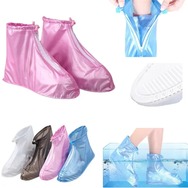 Waterproof Slip-On Shoe Protectors with Zipper