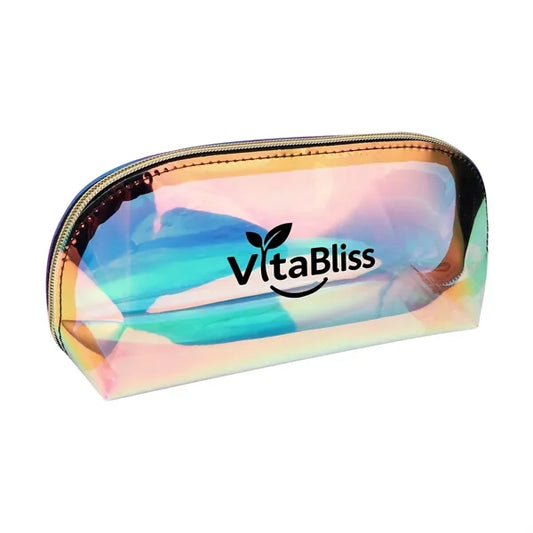 Clear TPU Holographic Makeup Bag With Zipper