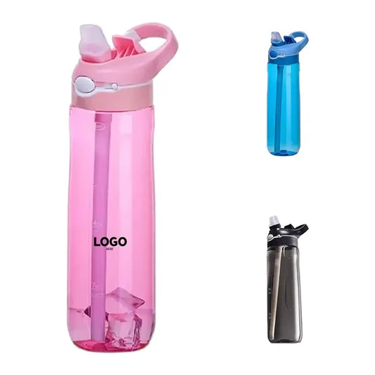 26 Oz Flip Up Spout & Straw Bottle