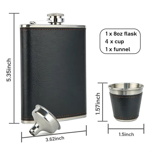 7 Oz Stainless Steel Portable Hip Flask