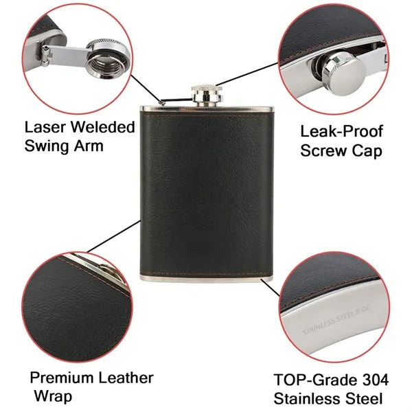 7 Oz Stainless Steel Portable Hip Flask