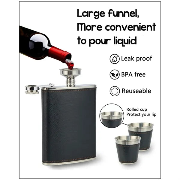 7 Oz Stainless Steel Portable Hip Flask