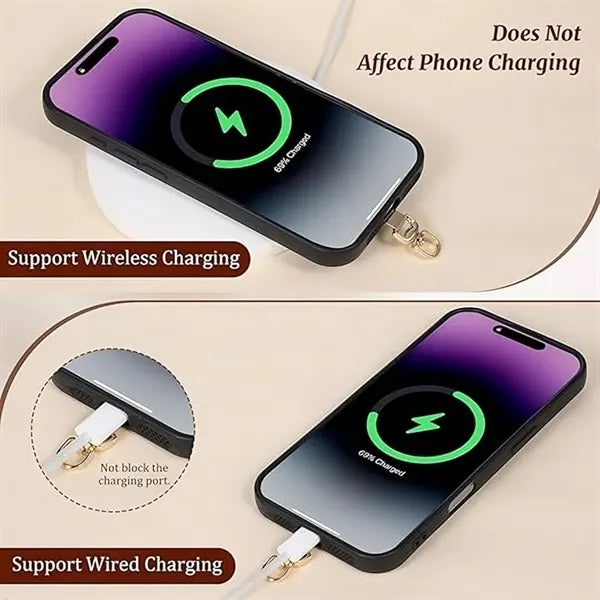 360 degree Rotatable Ultra-Thin Metal Phone Lanyard Patch