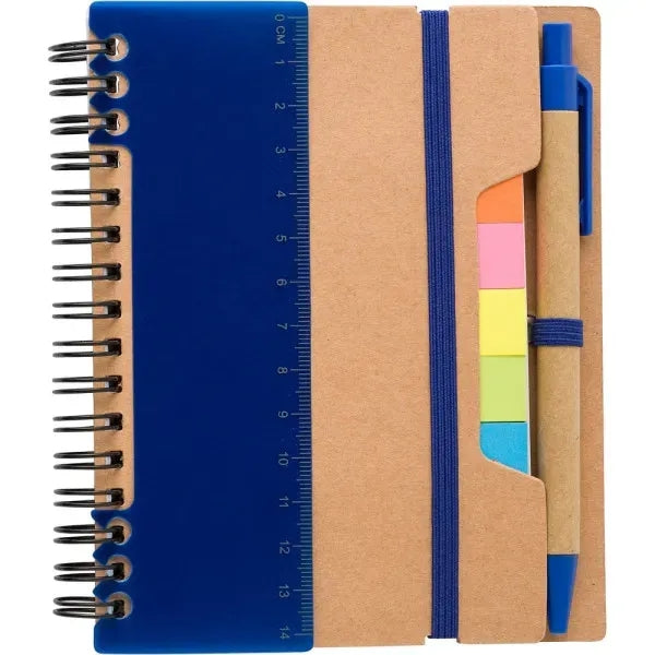 Spiral Notebook With Sticky Pen And Ruler