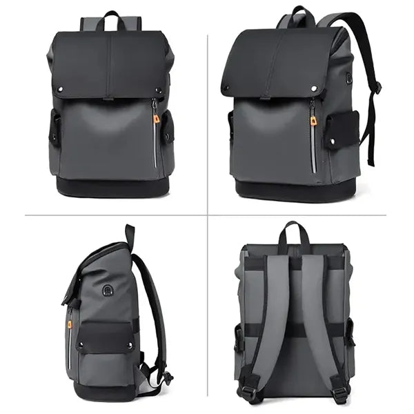 PU Leather Large Capacity Travel Backpack