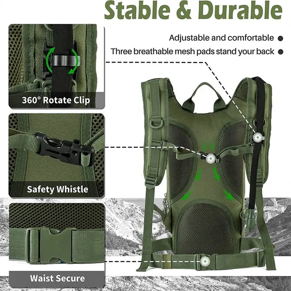 Tactical Hydration Pack Outdoor Hiking Cycling Hydro Bag