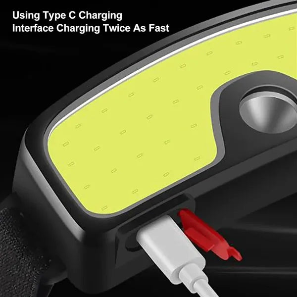 Wide Beam COB+XPE Headlamp with Built-in Battery