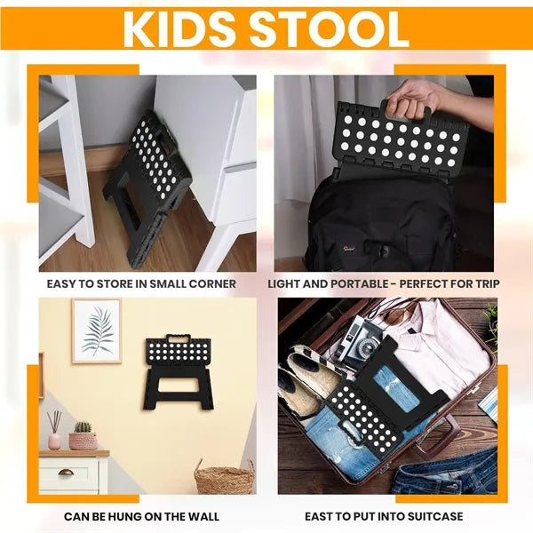Non-Slip Folding Stools with Portable Handle