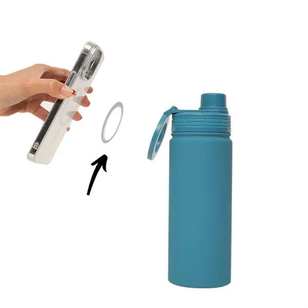 Water Bottle With Magnetic Phone Holder