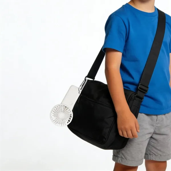 Portable Mini USB Rechargable Handheld Fan With Carabiner