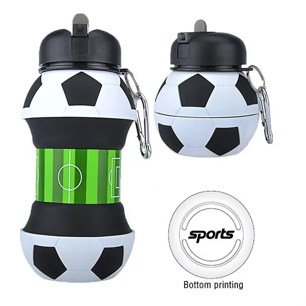 Football Drinking Soccer Silicon Collapsible Bottle