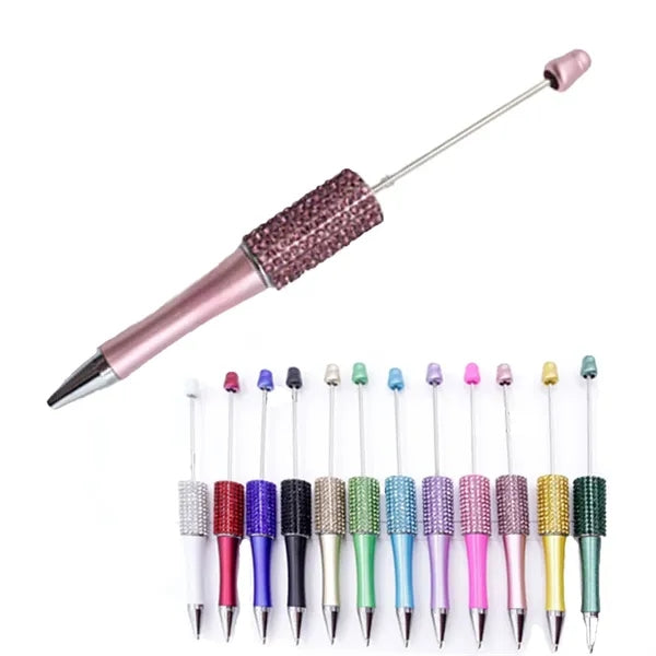 Multicolor DIY Diamond Plastic beaded ballpoint pen