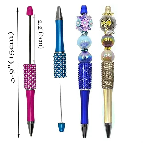 Multicolor DIY Diamond Plastic beaded ballpoint pen