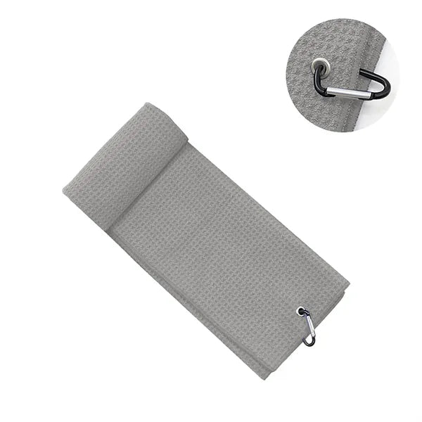Microfiber Fabric Waffle Golf Towels with Carabiner Clip