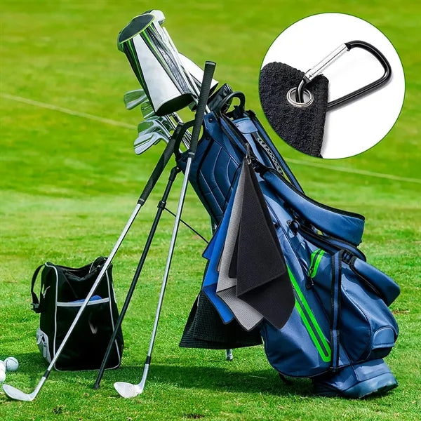 Microfiber Fabric Waffle Golf Towels with Carabiner Clip