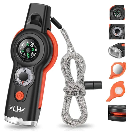 7-in-1 Emergency Survival Function Whistle