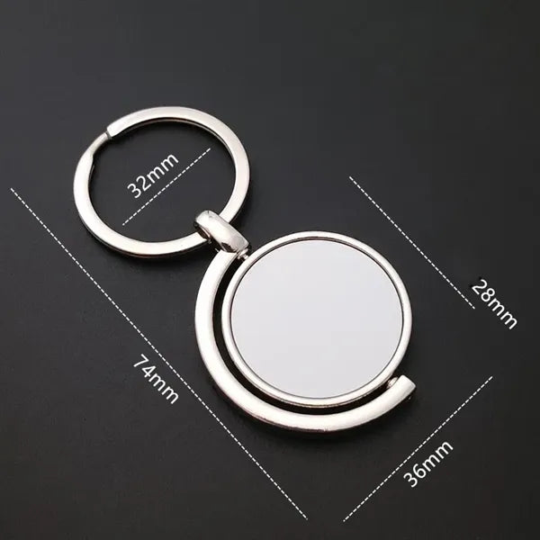 Semi-Circle Metal Rotate Keyring Spinning Keychain