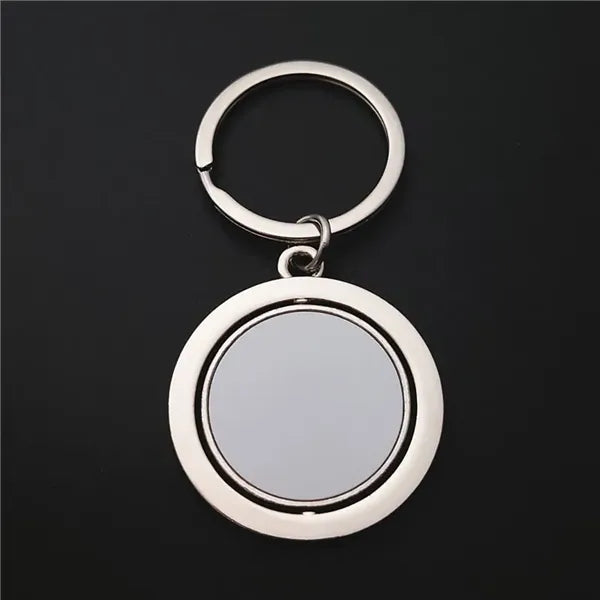 Semi-Circle Metal Rotate Keyring Spinning Keychain