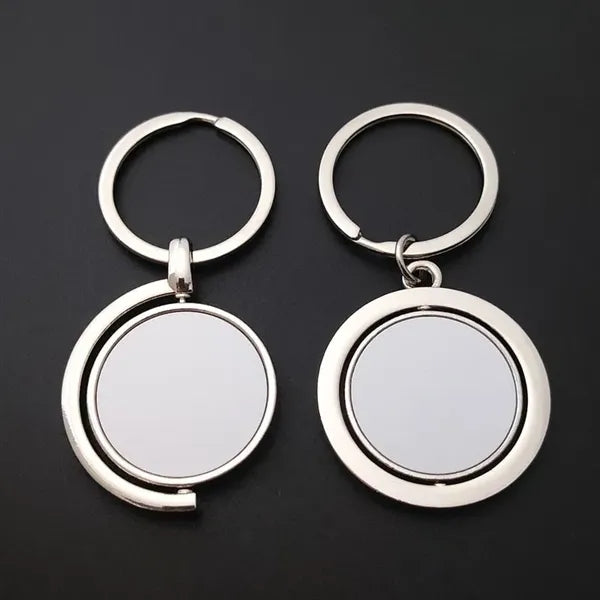 Semi-Circle Metal Rotate Keyring Spinning Keychain