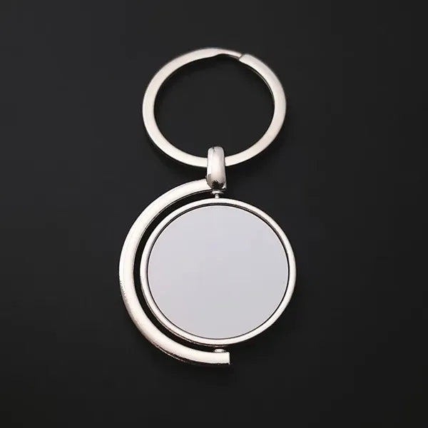 Semi-Circle Metal Rotate Keyring Spinning Keychain