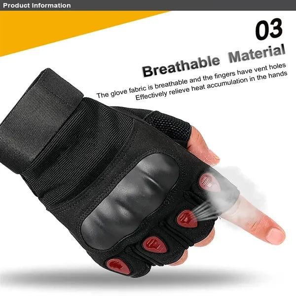 Fingerless Hand Outdoor Motorcycle Tactical Gloves
