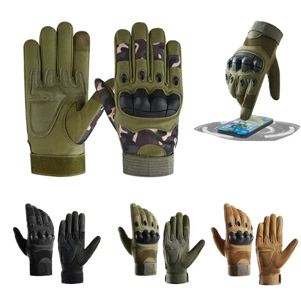 Full Finger Leather Combat Shooting Tactical Gloves