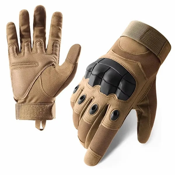 Full Finger Leather Combat Shooting Tactical Gloves