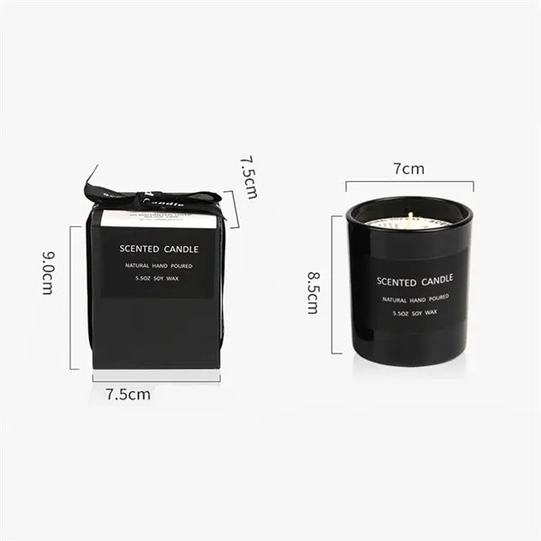 Black Glass Candle Jar Matte Vessel