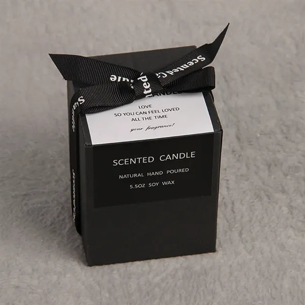 Black Glass Candle Jar Matte Vessel