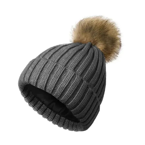 Women Winter Thick Pompom Beanie Hat