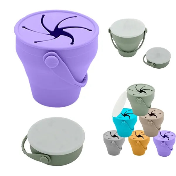 Collapsible Silicone Snack Bowl For Kids Safe Easy To Clean