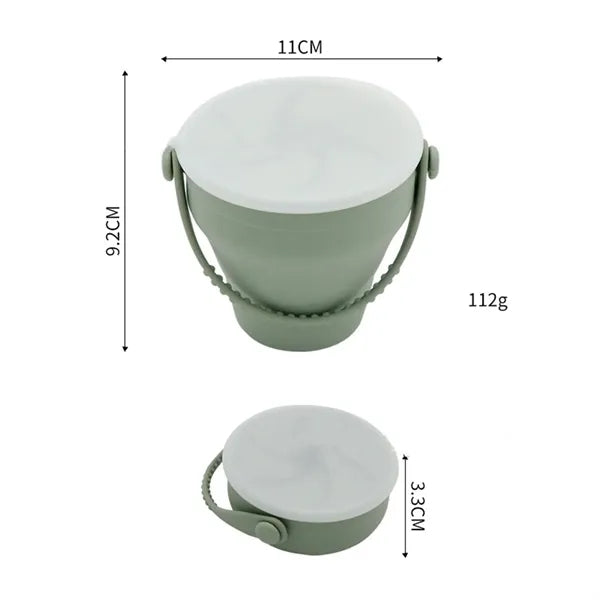 Collapsible Silicone Snack Bowl For Kids Safe Easy To Clean