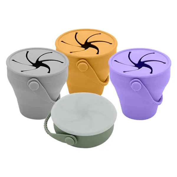 Collapsible Silicone Snack Bowl For Kids Safe Easy To Clean