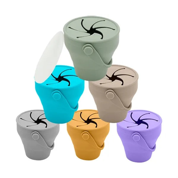 Collapsible Silicone Snack Bowl For Kids Safe Easy To Clean