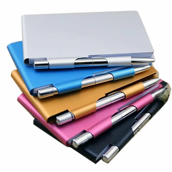 Mini Metal Cover Pocket Notebook Aluminum With Pen