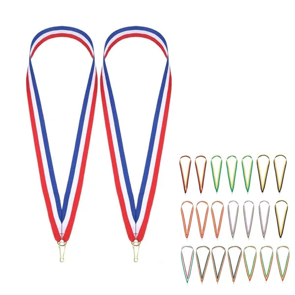 Tricolor Medal Ribbon Lanyard