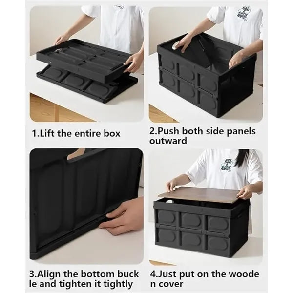Collapsible Storage Bin with Lid