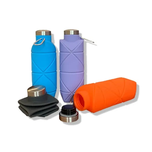 24 Oz Big Capacity Silicone Folding Sprots Water Bottle