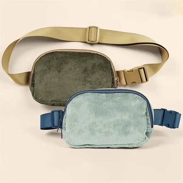 Corduroy Cross Body Fanny Bag